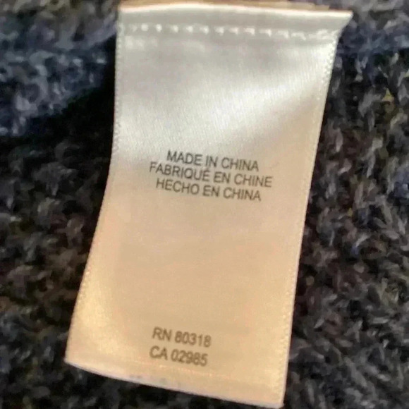 Lucky Brand Navy Blue cotton V Neck Mesh knit Top Pullover Size Medium - Picture 6 of 8